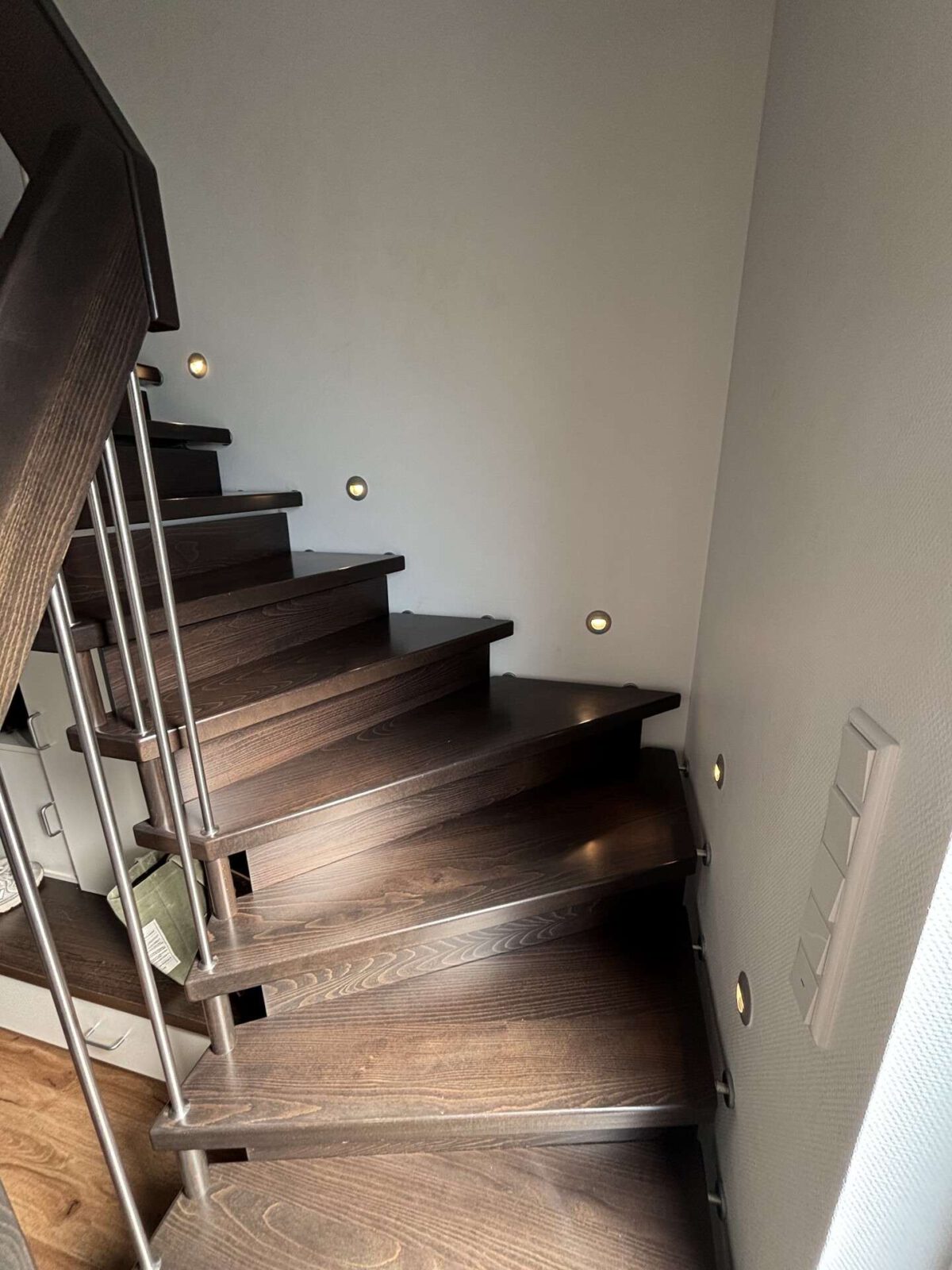 beleuchtete Treppe